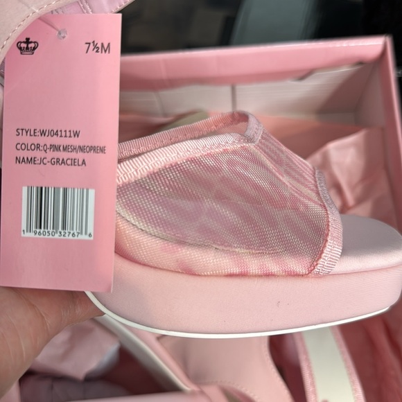 Juicy Couture Women's Graciela Heeled Sandals 7.5 Light Pink Block - Picture 4 of 7